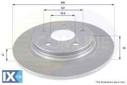 ΕΠΙΧΡΙΣΜΕΝΗ ΔΙΣΚΟΠΛΑΚΑ ΟΠΙΣΘ.  CHRYSLER-  ADC2323 7B0615601A 7B0615601B 7B0615601B K04721996AA K04721996AB 04721996AA 04721996AB 04721677AA