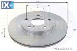 ΕΠΙΧΡΙΣΜΕΝΗ ΔΙΣΚΟΠΛΑΚΑ ΕΜΠΡΟΣΘ.TOYOTA  ADC2513V 4351202330