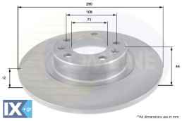 ΕΠΙΧΡΙΣΜΕΝΗ ΔΙΣΚΟΠΛΑΚΑ ΟΠΙΣΘ. PEUGEOT  ADC2708 4249G2 4249G2