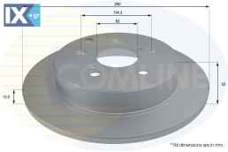ΕΠΙΧΡΙΣΜΕΝΗ ΔΙΣΚΟΠΛΑΚΑ ΟΠΙΣΘ. TOYOTA  ADC2806 4243147050 4243147080
