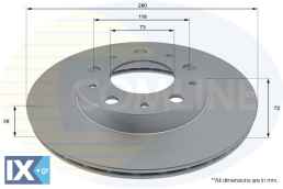 ΕΠΙΧΡIΣΜΕΝΗ ΔΙΣΚΟΠΛΑΚΑ ΕΜΠΡ. CITROEN-PEU  ADC2867V 1612435180 1612435280 1612435180 1612435280 51957507 51957508