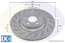 ΕΠΙΧΡΙΣΜΕΝΗ ΔΙΣΚΟΠΛΑΚΑ ΕΜΠΡ. MERCEDES  ADC2961V 0004211412 0004211512 0004211612 2044211112 2074210012 A0004211412 A0004211512 A0004211612 A2044211112 A2074210012