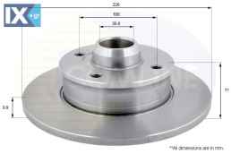 ΔΙΣΚΟΠΛΑΚΑ ΟΠΙΣΘ. VW  ADC3007 191501639A 191615601 191615601B 357615601 6N0615601 191501639A 191615601B 191615601 191615601B 357615601 6N0615601