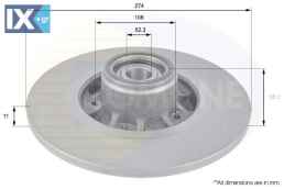 ΕΠΙΧΡΙΣΜΕΝΗ ΔΙΣΚΟΠΛΑΚΑ ΟΠΙΣΘ. RENAULT  ADC3009 4154200102 4154200302 4154204300 4154210100 A4154200102 A4154200302 A4154210100 402024076R 432004327R 432023939R 8200381148