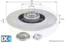 ΕΠΙΧΡΙΣΜΕΝΗ ΔΙΣΚΟΠΛΑΚΑ ΟΠΙΣΘ. RENAULT (Κ  ADC3010 7701207823 8200038305