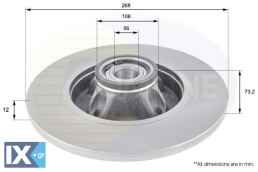 ΕΠΙΧΡΙΣΜΕΝΗ ΔΙΣΚΟΠΛΑΚΑ ΟΠΙΣΘ. CITROEN  ADC3011 424945 424946 1611840880 424945 424946 424945 424946