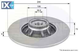 ΕΠΙΧΡΙΣΜΕΝΗ ΔΙΣΚΟΠΛΑΚΑ ΟΠΙΣΘ. CITROEN -  ADC3018 424965 424966 424965 424966