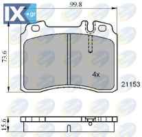 ΣΕΤ ΔΙΣΚΟΦΡΕΝΑ ΕΜΠΡ. MERCEDES  CBP01006 0024201920 0024203720 A0024201920 A0024203720