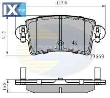 ΣΕΤ ΔΙΣΚΟΦΡΕΝΑ ΟΠΙΣΘ. RENAULT-NISSAN-OPE  CBP01036 1605982 4403467 9111467 93173182 95515197 4406000QAE 7701206763 1605982 4403467 9111467 93173182 95515197 7701206763 8671016747