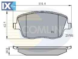 ΣΕΤ ΔΙΣΚΟΦΡΕΝΑ ΕΜΠΡ. SEAT-SKODA-VW  CBP01147 6Q0698151A 6Q0698151A 6Q0698151A 6Q0698151A