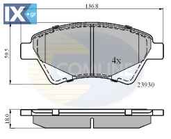 ΣΕΤ ΔΙΣΚΟΦΡΕΝΑ ΕΜΠΡ. RENAULT  CBP01160 410601241R 410608713R 7701206044 7701207184 7701207672 7701208122 7701209444 7701209697 8671016184