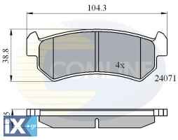 ΣΕΤ ΔΙΣΚΟΦΡΕΝΑ ΟΠΙΣΘ. CHEVROLET  CBP01191 96405131 96405131