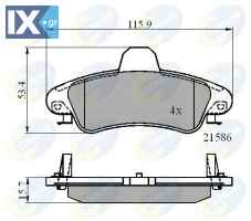 ΣΕΤ ΔΙΣΚΟΦΡΕΝΑ ΟΠΙΣΘ. FORD  CBP01235 1088934 1129885 1129985 1130120 1204850 1500667 1672938 6669779 7153476 XS712M008AE XS7J2M008AA