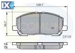 ΣΕΤ ΔΙΣΚΟΦΡΕΝΑ ΕΜΠΡ. LEXUS  CBP01507 446548030