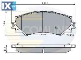 ΣΕΤ ΔΙΣΚΟΦΡΕΝΑ ΕΜΠΡ. TOYOTA  CBP01515 0446502220 0446502240 0446502310 0446502400 044650R010 0446512610 0446542160 0446542200 04465YZZDR 446512610 446542160 0446512610 0446542160 04465YZZDR