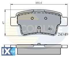 ΣΕΤ ΔΙΣΚΟΦΡΕΝΑ ΟΠΙΣΘ. FIAT-OPEL  CBP01528 1605356 93189823 1605230 1605356 93169177 93189823 1605230 50902169 71770022 71773144 77363959 93169177