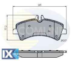 ΣΕΤ ΔΙΣΚΟΦΡΕΝΑ ΟΠΙΣΘ. MERCEDES-VW  CBP01575 0044208120 0054207420 0064202220 0064204520 5420742028 A0044208120 A0054207420 A0064202220 A0064204520 A5420742028 2E0698451A 2E0698451B 2E0698451A 2E069845