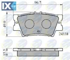 ΣΕΤ ΔΙΣΚΟΦΡΕΝΑ ΟΠΙΣΘ. TOYOTA  CBP01581 0446602220 0446606060 0446606070 0446606090 0446606100 0446606200 0446606210 0446633160 0446633180 0446633200 0446642060 0446675010 04466YZZE8 446633160 44664206