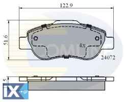 ΣΕΤ ΔΙΣΚΟΦΡΕΝΑ ΕΜΠΡ. FIAT  CBP01600 71772215 77362689 77362691 77364636