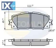 ΣΕΤ ΔΙΣΚΟΦΡΕΝΑ ΕΜΠΡ. TOYOTA  CBP01612 0446552200 0446552260