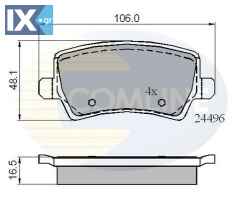 ΣΕΤ ΔΙΣΚΟΦΡΕΝΑ ΟΠΙΣΘ. VOLVO  CBP01613 1426144 1439866 1459450 1503969 1566233 1655233 1752093 6G912M008FA 6G912M008FB 6G912M008FC 6G912M008FD ME6GJ2M008FA 30671574 30671575 30675174 30742491 30742516