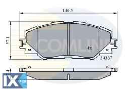 ΣΕΤ ΔΙΣΚΟΦΡΕΝΑ ΕΜΠΡ. TOYOTA  CBP01625 0446502230 0446542140 0446542150 0446542180 0446542190 04465YZZDY 446542140 446542150 446542180 446542190