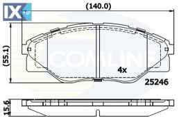 ΣΕΤ ΔΙΣΚΟΦΡΕΝΑ ΕΜΠΡ. TOYOTA  CBP01660 044650K290