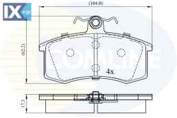 ΣΕΤ ΔΙΣΚΟΦΡΕΝΑ ΕΜΠΡ. LADA  CBP0173 21083501089 21083501099 211003501089 21103501089