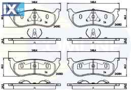 ΣΕΤ ΔΙΣΚΟΦΡΕΝΑ ΟΠΙΣΘ. FORD  CBP01751 3538978 F58A2M008BA F58Z2200B F58Z2200F