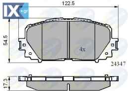 ΣΕΤ ΔΙΣΚΟΦΡΕΝΑ ΕΜΠΡ. TOYOTA  CBP01767 044650D130 044650D150 044650D160 0446552240 0446552270 0446552310