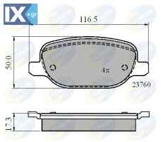 ΣΕΤ ΔΙΣΚΟΦΡΕΝΑ ΟΠΙΣΘ. LANCIA  CBP01769 71772223 71773138 71772223 77362273 77363579 77363580 77363818 77363819 77364273 9949203 77362273 77363579 77363818 9949203