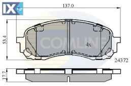 ΣΕΤ ΔΙΣΚΟΦΡΕΝΑ ΕΜΠΡ. SUBARU  CBP01778 26296AE190 26296AE200 26296FJ000