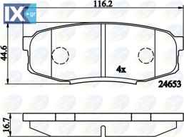 ΣΕΤ ΔΙΣΚΟΦΡΕΝΑ ΟΠΙΣΘ. TOYOTA  CBP02124 044660C010 0446660120 0446660160