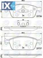 ΣΕΤ ΔΙΣΚΟΦΡΕΝΑ ΕΜΠΡ. FORD  CBP02196 1775091 2005900 2039733 2076355 2101703 5181461 BV612K021AC CV612001CB CV612001CD CV612001MA