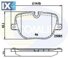 ΣΕΤ ΔΙΣΚΟΦΡΕΝΑ ΟΠΙΣΘ. LAND ROVER  CBP02212 LR015577 LR025739