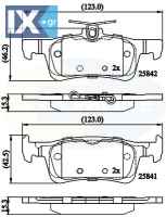 ΣΕΤ ΔΙΣΚΟΦΡΕΝΑ ΟΠΙΣΘ.PEUGEOT  CBP02335 1610814180
