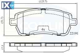 ΣΕΤ ΔΙΣΚΟΦΡΕΝΑ ΕΜΠΡ. FORD  CBP02361 1894272 2017679 E4B12001AB G1B52001AA
