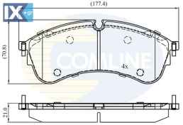 ΣΕΤ ΔΙΣΚΟΦΡΕΝΑ ΕΜΠΡ.  VW  CBP02400 2N0698151A 2N0698151A 2N0698151A 2N0698151A 65508206001