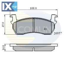 ΣΕΤ ΔΙΣΚΟΦΡΕΝΑ ΕΜΠΡ. NISSAN  CBP0366 4106001B25 4106004B25 4106004B26 4106004B90 4106005B25 4106005B26 4106005B90 4106041B91 DA06005B25