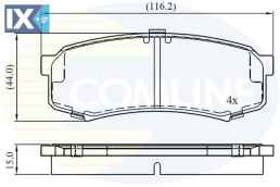 ΣΕΤ ΔΙΣΚΟΦΡΕΝΑ ΟΠΙΣΘ. TOYOTA-MITSUBISHI  CBP0404 0446560010 0446660010 0446660020 0446660040 0446660050 0446660060 0446660080 0446660090 0446660140 04466YZZC8 0449260010 0449260020 446660010 446660020