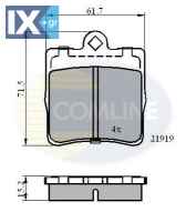 ΣΕΤ ΔΙΣΚΟΦΡΕΝΑ ΟΠΙΣΘ. MERCEDES  CBP0454 0024207120 002420712037 0024207420 0034202720 003420272037 0044201720 0044209120 004420912041 A0024207120 A002420712037 A0024207420 A0034202720 A003420272037 A0