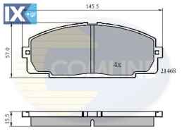 ΣΕΤ ΔΙΣΚΟΦΡΕΝΑ ΕΜΠΡ. TOYOTA  CBP0459 0446525040 0446525060 0446525090 0446526010 0446526020 0446526070 0446526090 0446526100 0446526130 0446526160 0446526170 0446526180 0446526200 0446526220 044652625