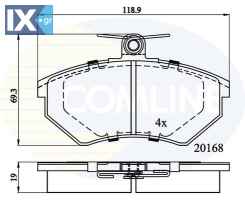 ΣΕΤ ΔΙΣΚΟΦΡΕΝΑ ΕΜΠΡ. SEAT-VW  CBP0511 440615116A 440698151A 8A0615115D A113501080 357698151B 431698151D 437698151 8A0698151A 8A0698151B 8A0698151C 8D0698151 357698151B 437698151 8A0698151A 8A0698151B