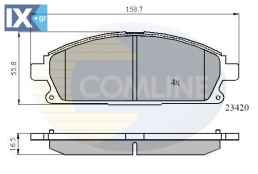 ΣΕΤ ΔΙΣΚΟΦΡΕΝΑ ΕΜΠΡ. NISSAN  CBP0591 45022S3VA11 410601W385 410601W386 410601W387 410605W585 410608H785 41060H386 41060VH385 D10608H71A D10608H785 D1060CN91B