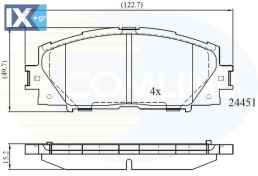 ΣΕΤ ΔΙΣΚΟΦΡΕΝΑ ΕΜΠΡ. LEXUS-TOYOTA  CBP06014 044650W140 044650W141 0446547060 0446547070 477460W180 044650W140 044650W141 0446547060 0446547070 477460W180