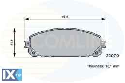 ΣΕΤ ΔΙΣΚΟΦΡΕΝΑ ΕΜΠΡ. JEEP CHEROKEE (KL)  CBP06113 68212327AA 68212327AB 68212327AC 68227573AA 68227573AB