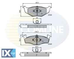ΣΕΤ ΔΙΣΚΟΦΡΕΝΑ ΕΜΠΡ. SEAT-VW  CBP0706 1H0698151A 1H0698151A 1H0698151A 1H0698151A