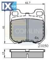 ΣΕΤ ΔΙΣΚΟΦΡΕΝΑ ΟΠΙΣΘ. OPEL-SAAB  CBP0741 1605026 1605031 1605617 1605687 1605688 1605799 1605883 1605924 4837241 90251457 90273260 90497874 90540177 9195031 93169000 1605005 1605026 1605031 1605047 16