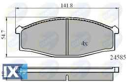 ΣΕΤ ΔΙΣΚΟΦΡΕΝΑ ΕΜΠΡ. NISSAN  CBP0758 4106025T90