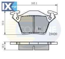 ΣΕΤ ΔΙΣΚΟΦΡΕΝΑ ΟΠΙΣΘ. MERCEDES  CBP0888 0004214210 0034200220 A0004214210 A0030240220 A0034200220